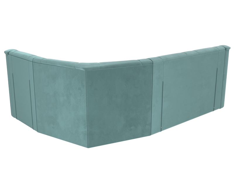 Диван угловой Карелия правый угол, Велюр, SEVEN 113 бирюзовый