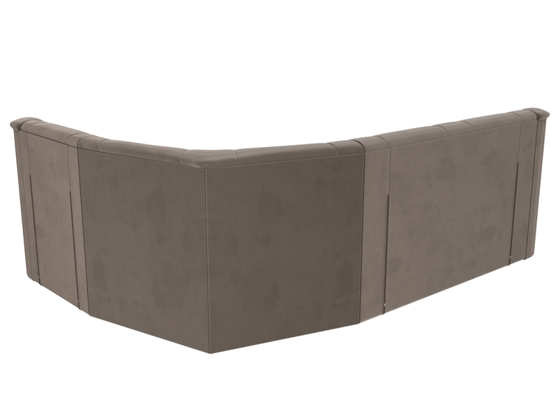 Диван угловой Карелия правый угол, Велюр, SEVEN 727 коричневый