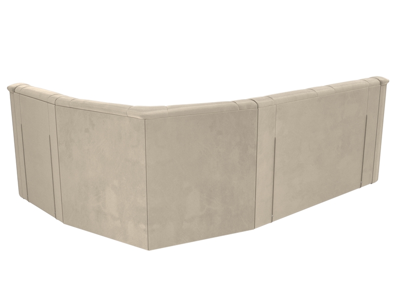 Диван угловой Карелия правый угол, Микровельвет, Бежевый