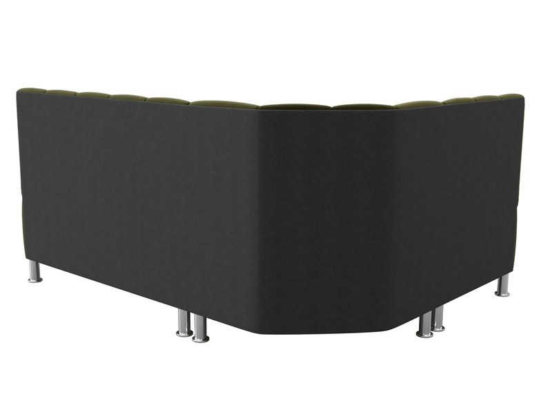 Диван кухонный угловой Кантри левый угол, Микровельвет, Зеленый