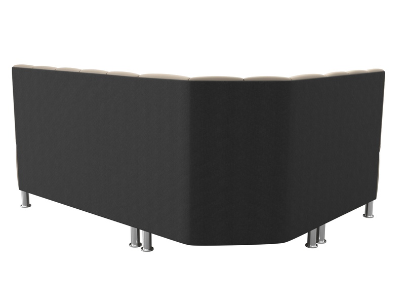 Диван кухонный угловой Кантри левый угол, Экокожа, Бежевый