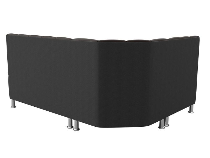 Диван кухонный угловой Кантри левый угол, Экокожа, Коричневый