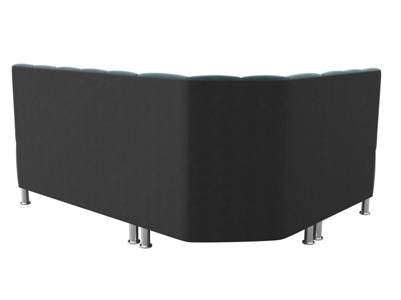 Диван кухонный угловой Кантри левый угол, Велюр, SEVEN 113 бирюзовый