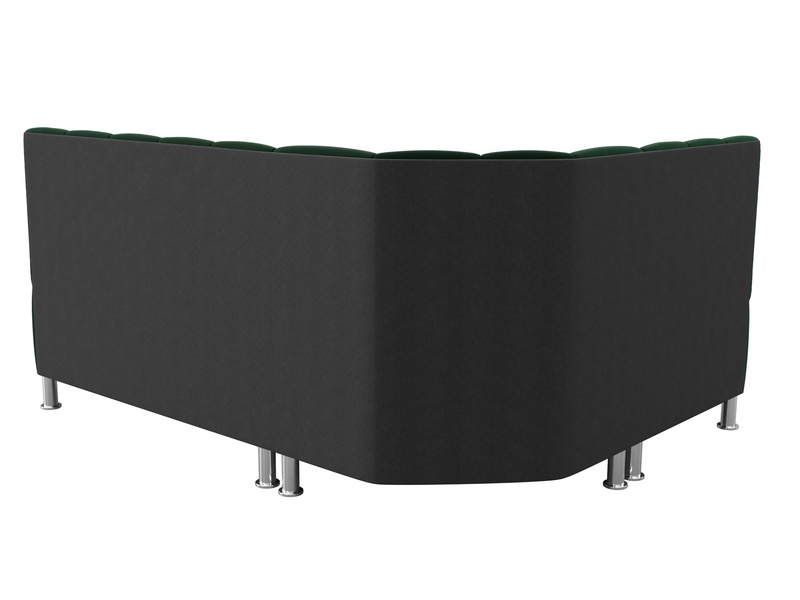 Диван кухонный угловой Кантри левый угол, Велюр, SEVEN 626 зеленый