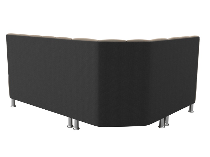 Диван кухонный угловой Кантри левый угол, Велюр, SEVEN 729 бежевый