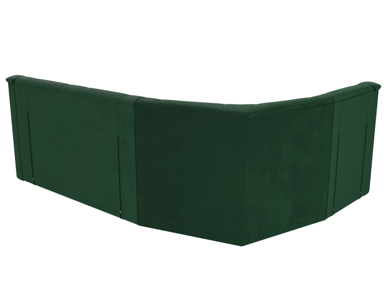 Диван угловой Карелия левый угол, Велюр, SEVEN 626 зеленый