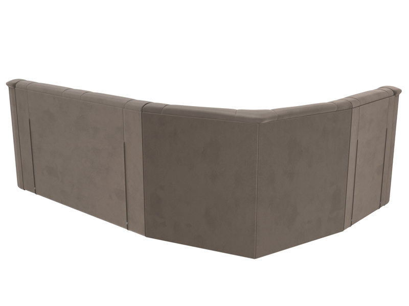 Диван угловой Карелия левый угол, Велюр, SEVEN 727 коричневый