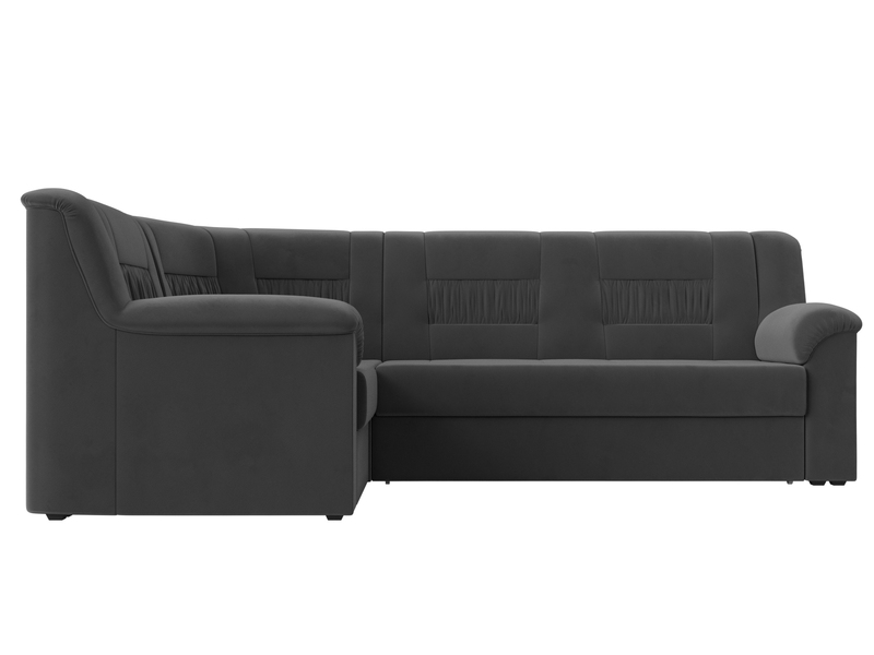 Диван угловой Карелия левый угол, Велюр, SEVEN 17 серый