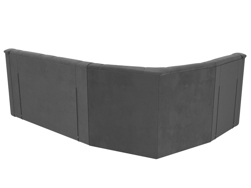 Диван угловой Карелия левый угол, Велюр, SEVEN 17 серый