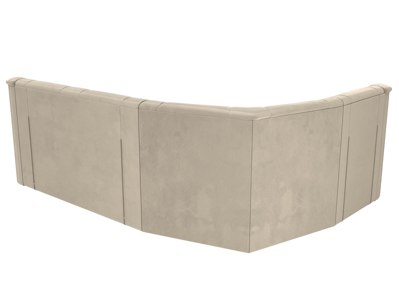 Диван угловой Карелия левый угол, Микровельвет, Бежевый