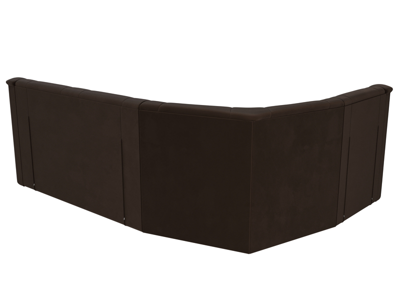 Диван угловой Карелия левый угол, Микровельвет, Коричневый