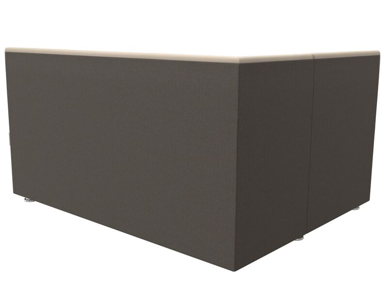 Диван кухонный угловой Уют левый угол, Экокожа, Бежевый