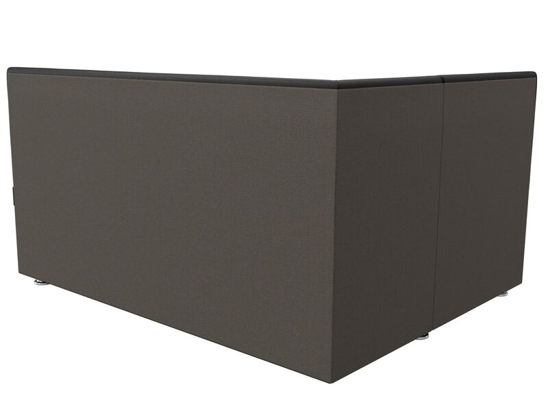 Диван кухонный угловой Уют левый угол, Экокожа, Черный