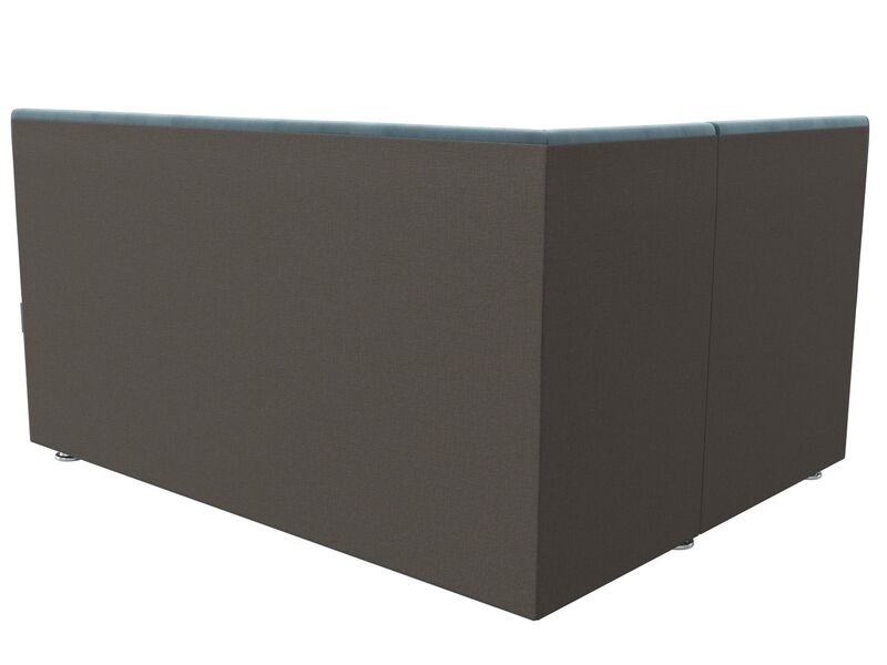 Диван кухонный угловой Уют левый угол, Велюр, SEVEN 113 бирюзовый