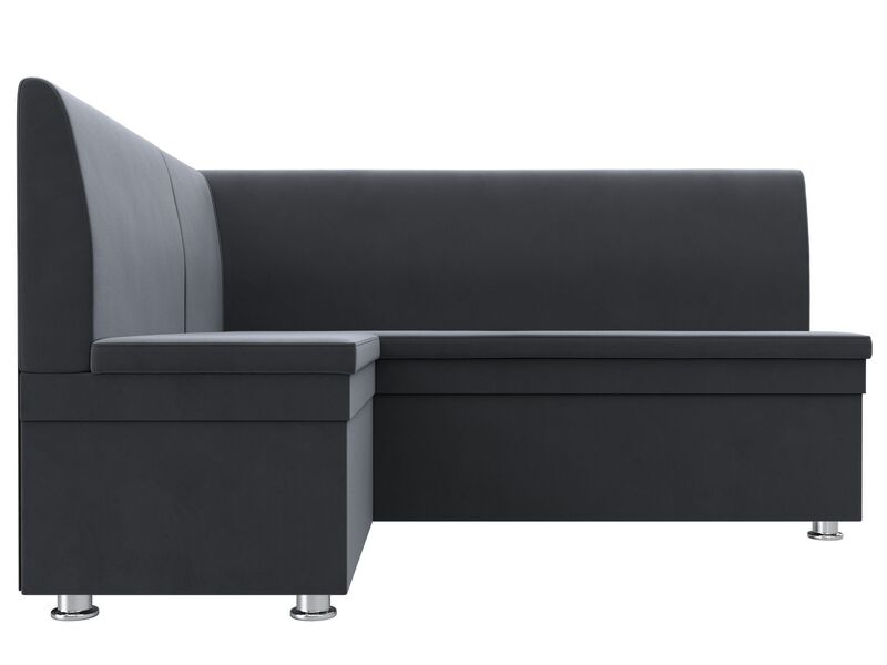 Диван кухонный угловой Уют левый угол, Велюр, SEVEN 17 серый