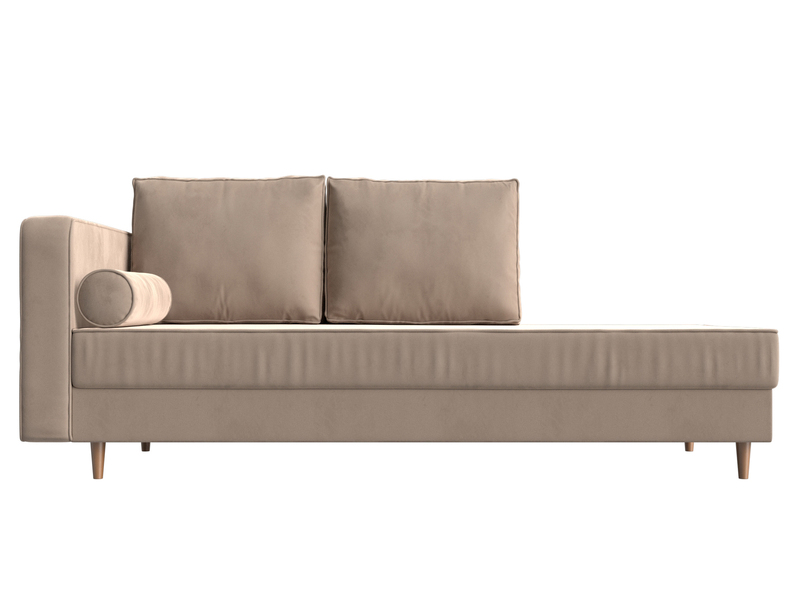 Кушетка Прайм левая, Велюр, SEVEN 729 бежевый