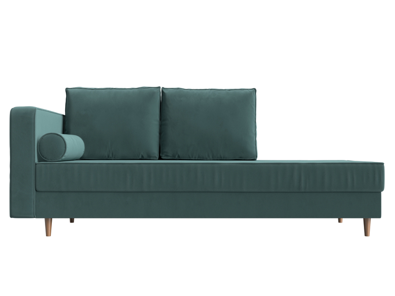 Кушетка Прайм левая, Велюр, SEVEN 113 бирюзовый