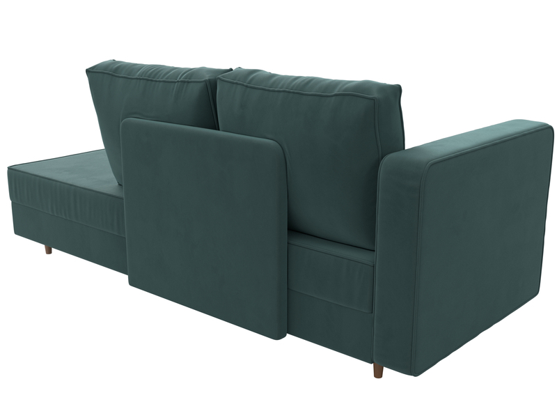 Кушетка Прайм левая, Велюр, SEVEN 113 бирюзовый