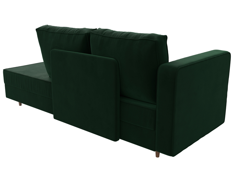 Кушетка Прайм левая, Велюр, SEVEN 626 зеленый