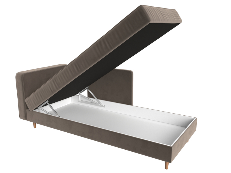 Кушетка Прайм левая, Велюр, SEVEN 727 коричневый