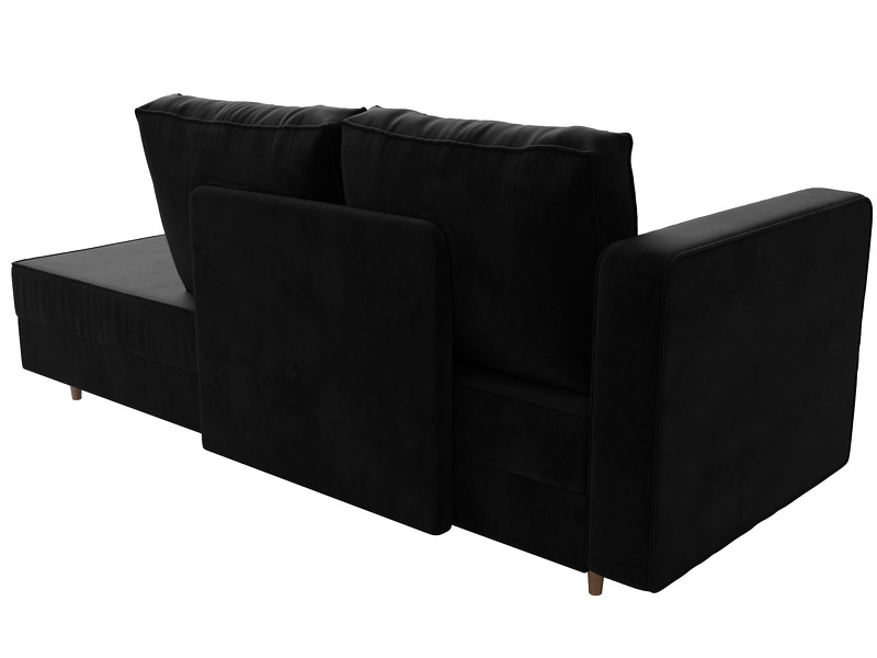 Кушетка Прайм левая, Велюр, SEVEN 35 черный