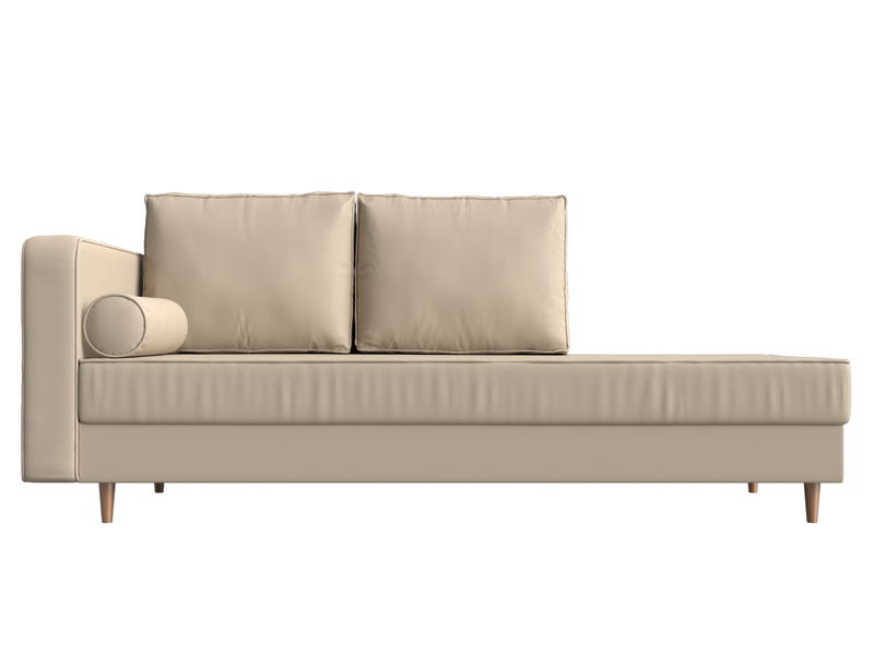 Кушетка Прайм левая, Экокожа, Бежевый