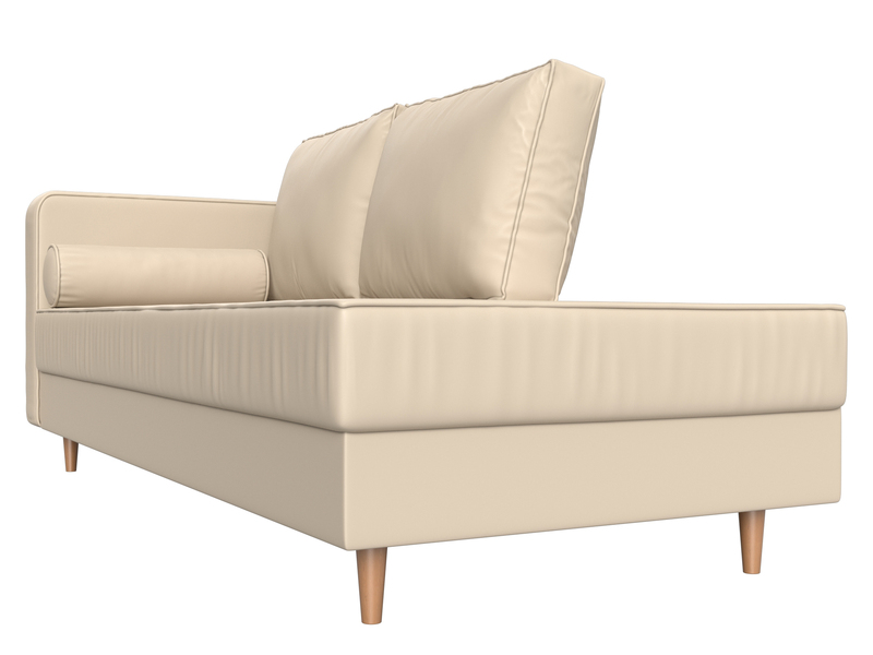 Кушетка Прайм левая, Экокожа, Бежевый