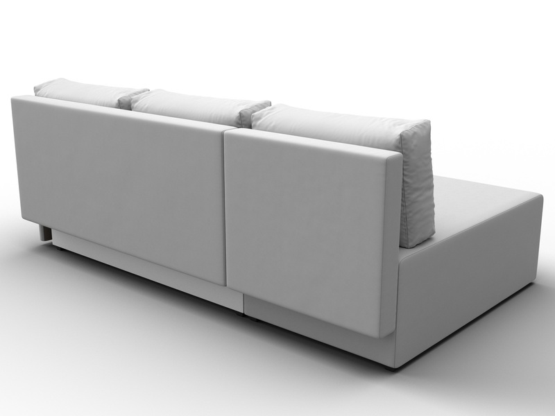 Диван угловой Поло левый угол, Экокожа, Белый