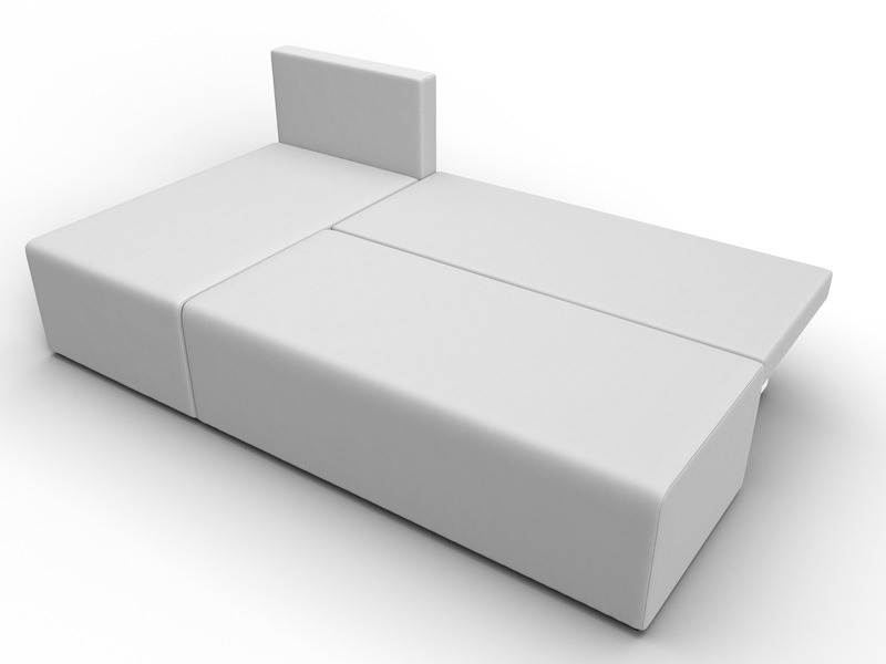 Диван угловой Поло левый угол, Экокожа, Белый