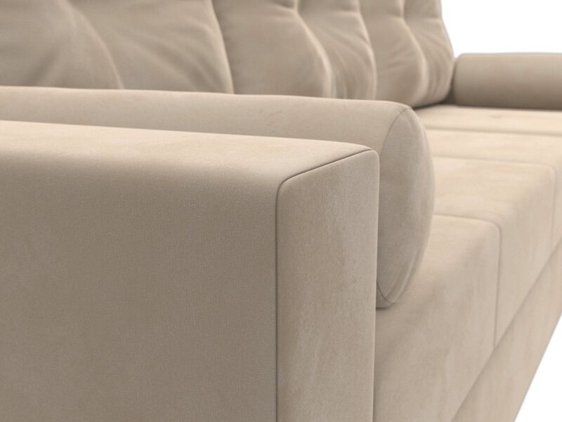 Диван угловой Верона Лайт правый угол, Велюр, SEVEN 729 бежевый