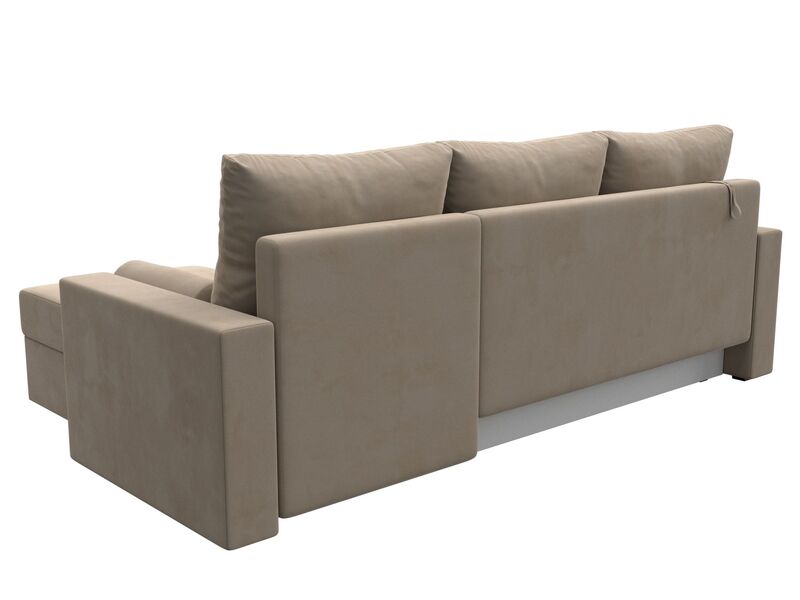 Диван угловой Верона Лайт правый угол, Велюр, SEVEN 729 бежевый