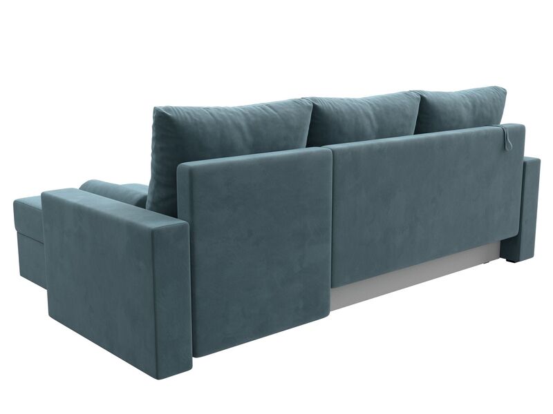 Диван угловой Верона Лайт правый угол, Велюр, SEVEN 113 бирюзовый