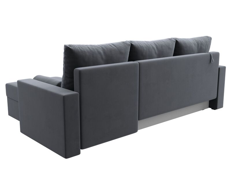 Диван угловой Верона Лайт правый угол, Велюр, SEVEN 17 серый