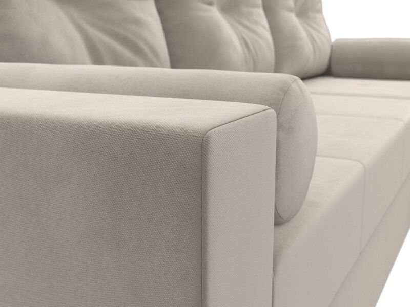 Диван угловой Верона Лайт правый угол, Микровельвет, Бежевый