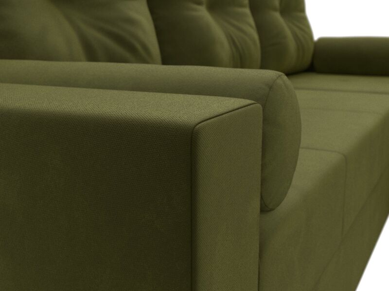 Диван угловой Верона Лайт правый угол, Микровельвет, Зеленый