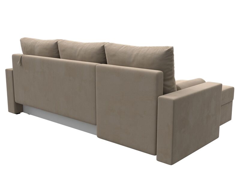 Диван угловой Верона Лайт левый угол, Велюр, SEVEN 729 бежевый