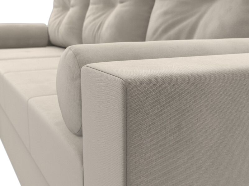 Диван угловой Верона Лайт левый угол, Микровельвет, Бежевый