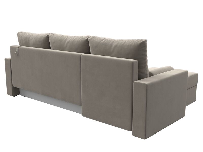 Диван угловой Верона Лайт левый угол, Микровельвет, Бежевый