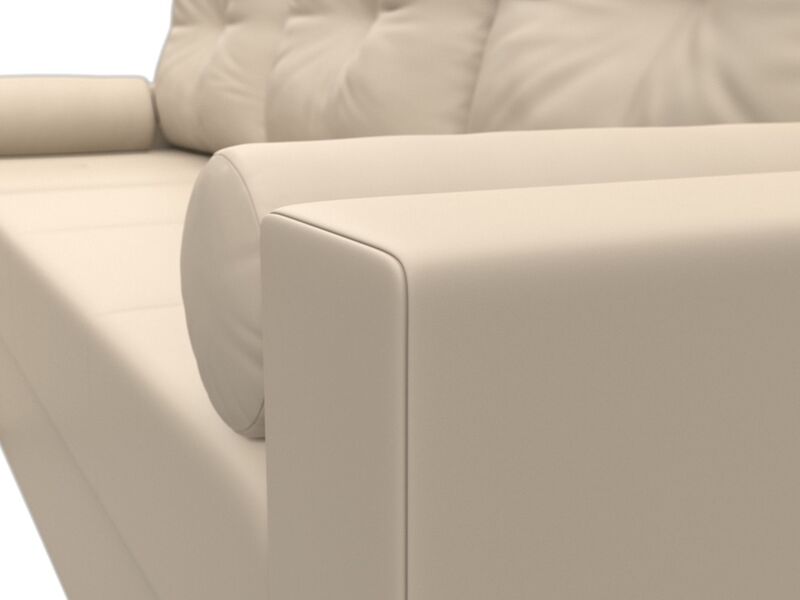 Диван угловой Верона Лайт левый угол, Экокожа, Бежевый