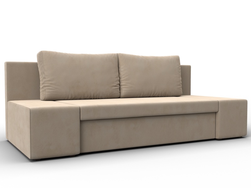 Диван прямой Сан Марко, Велюр, SEVEN 729 бежевый