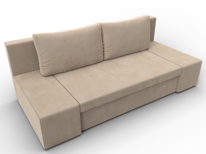 Диван прямой Сан Марко, Велюр, SEVEN 729 бежевый