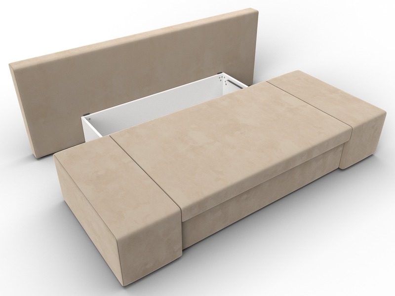 Диван прямой Сан Марко, Велюр, SEVEN 729 бежевый