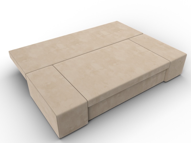 Диван прямой Сан Марко, Велюр, SEVEN 729 бежевый