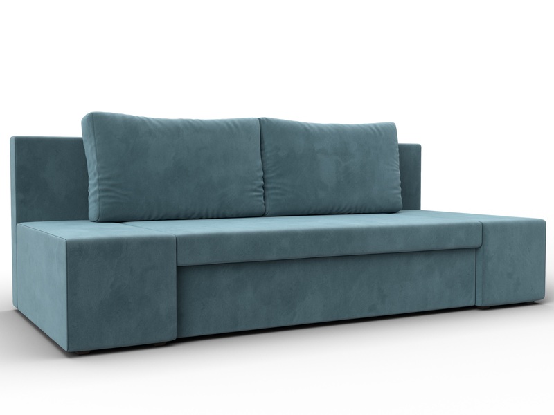Диван прямой Сан Марко, Велюр, SEVEN 113 бирюзовый
