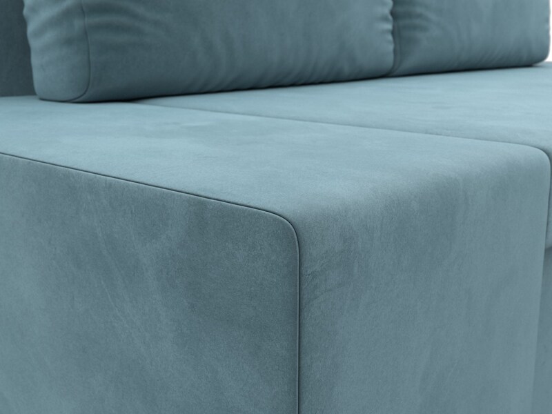 Диван прямой Сан Марко, Велюр, SEVEN 113 бирюзовый