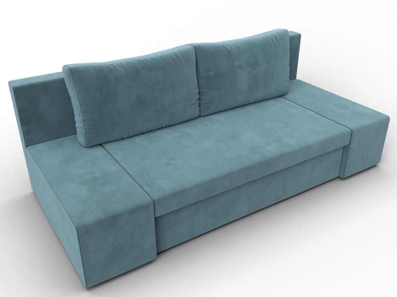 Диван прямой Сан Марко, Велюр, SEVEN 113 бирюзовый