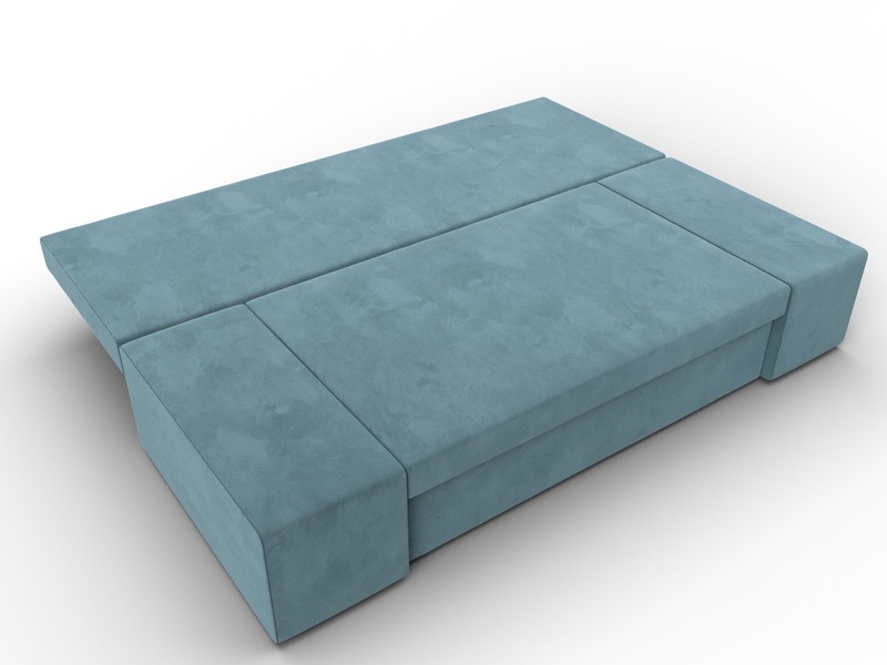 Диван прямой Сан Марко, Велюр, SEVEN 113 бирюзовый