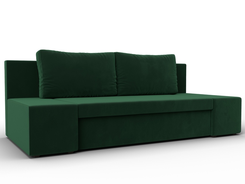 Диван прямой Сан Марко, Велюр, SEVEN 626 зеленый