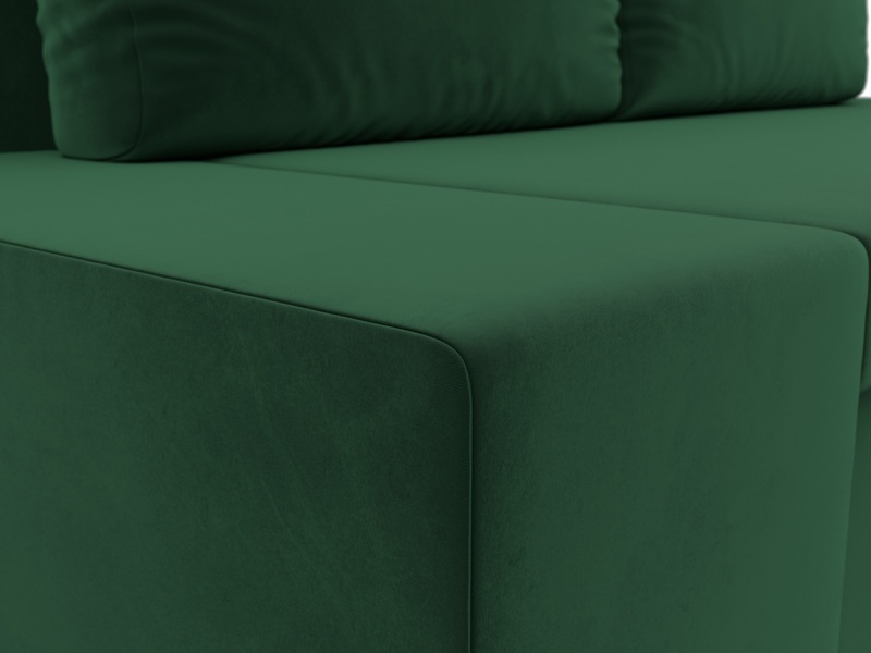 Диван прямой Сан Марко, Велюр, SEVEN 626 зеленый
