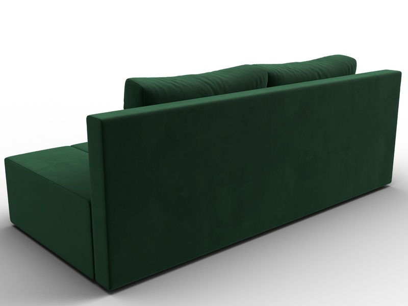Диван прямой Сан Марко, Велюр, SEVEN 626 зеленый